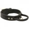 Extra Durable Leather Swiss Mountain Dog Collar with Handle for Attack Training