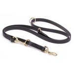 Multipurpose Black Biothane Swiss Mountain Dog Leash for over 7 Different Activities