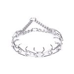 "No Pulling" Herm Sprenger Chrome Plated Steel Pinch Prong Collar - 1/8 (3 mm) Wire Gauge