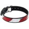 Swiss Mountain Dog Leather Collar With Handcrafted American Flag Painting