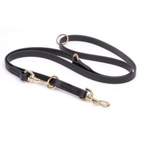Multipurpose Black Biothane Swiss Mountain Dog Leash for over 7 Different Activities