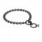 "Fur Protector" Black Stainless Steel Swiss Mountain Dog Choke Collar - 1/6 inch (4 mm) wire diameter