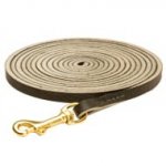 Long Leather Swiss Mountain Dog Leash for Tracking, Training and Walking