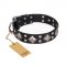 "Smart Geometry" FDT Artisan Studded Leather Swiss Mountain Dog Collar
