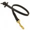 Short Leather Swiss Mountain Dog Leash with Round Handle