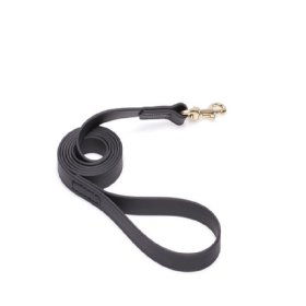 Black Waterproof Swiss Mountain Dog Leash Made of Biothane