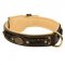 Swiss Mountain Dog Leather Collar Braided