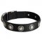 Swiss Mountain Dog Nylon Dog Collar with Circles Decoration