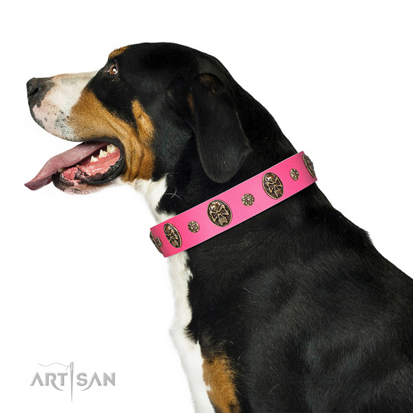 Comfortable dog collar handcrafted for your handsome pet