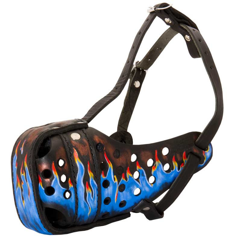 Ergonomic Design Leather Swiss Mountain Dog Muzzle for Agitation Training