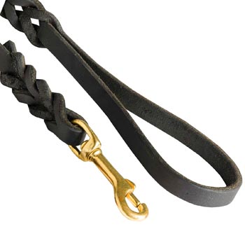 Swiss Mountain Dog Leash Brass Snap Hook and Soft Handle