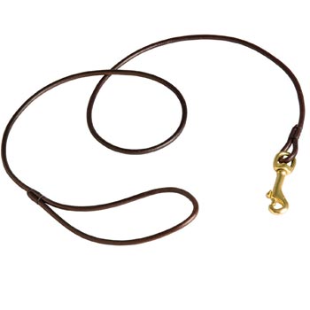 Round Leather Swiss Mountain Dog Leash for Dog Show