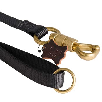 Swiss Mountain Dog Leash Nylon Special Design with Securely Stitched Brass Snap Hook