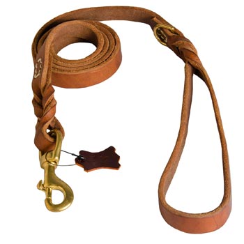 Leather Leash for Swiss Mountain Dog Successful Schutzhund Training