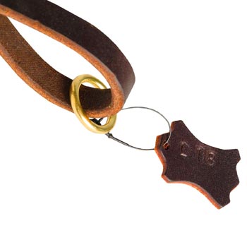 Leather Swiss Mountain Dog Leash with Brass-Made O-Ring