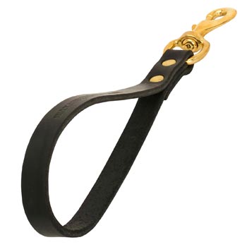 Swiss Mountain Dog Leash Leather Short with Snap Hoook Made of Brass