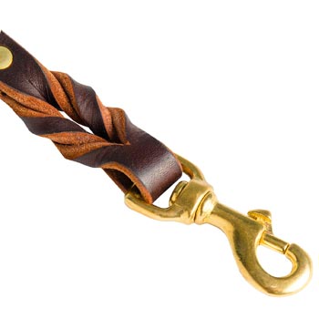 Swiss Mountain Dog Short Leather Pull Tab with Rust-proof Snap Hook