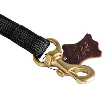 Strong Swiss Mountain Dog Leash Nylon with Brass Snap Hook